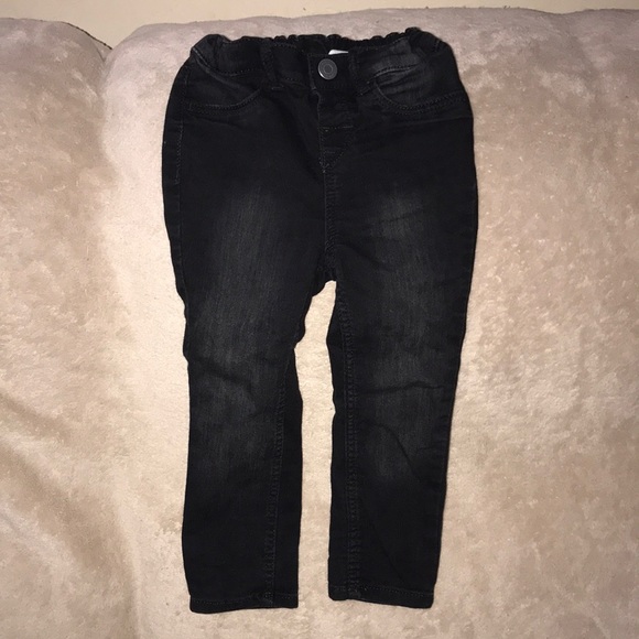 H&M US 2T black jeans with stretchy waist 2 back pockets 💕 - Picture 1 of 4